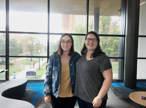 Vice President Riley Weatherholt and President Tara Rogers of Kent States undergraduate chapter of Scientista.