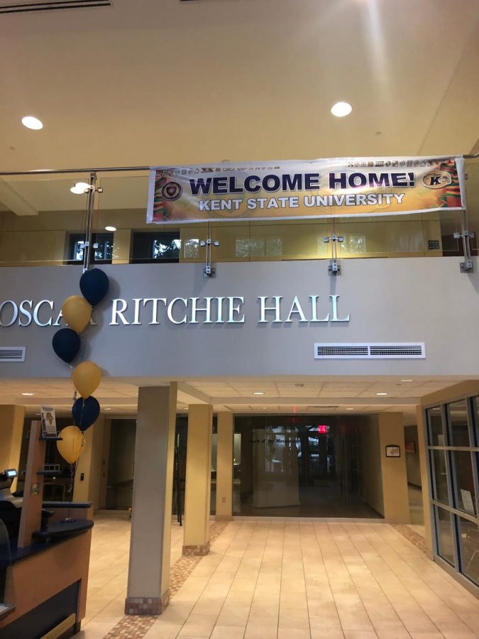 Oscar Ritchie Hall prepares for students and alumni to attend the gallery.