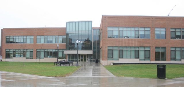 Aeronautics and Technology building at Kent State where drone research lab is located.