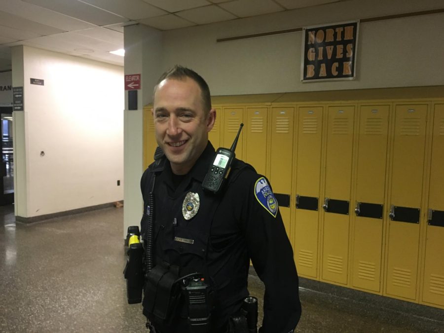 North High School resource officer Kevin Evans, who has served in the district for seven years.