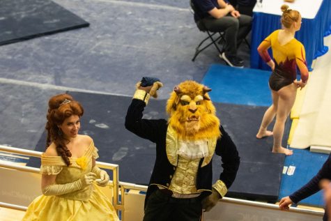 Beauty and the Beast entertain the crowd on Sunday, Feb. 10, 2019.