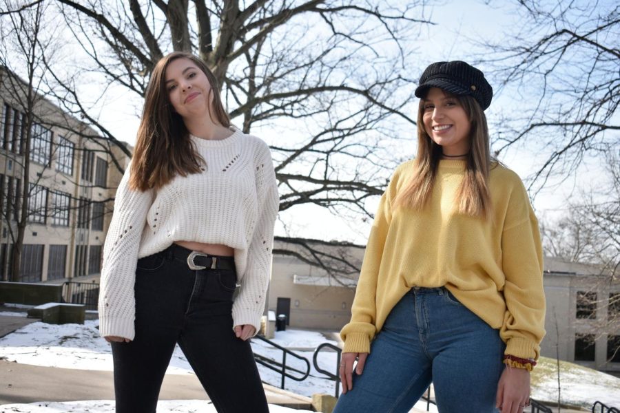 Vanessa Gresley and Natalie Strimpfel show off sweater trends. 