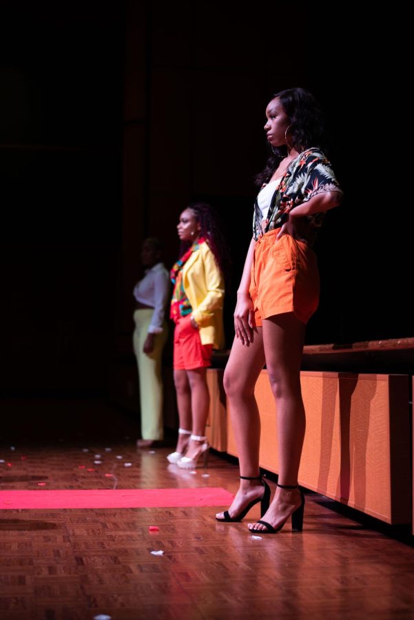 Students walk the runway at Kent State on Oct. 27, 2018, for the show 