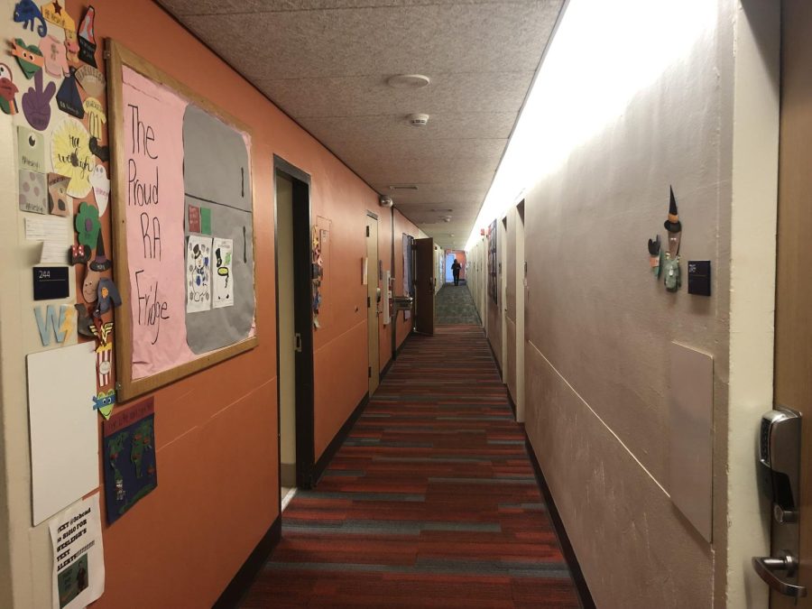 A hallway in Dunbar Hall.
