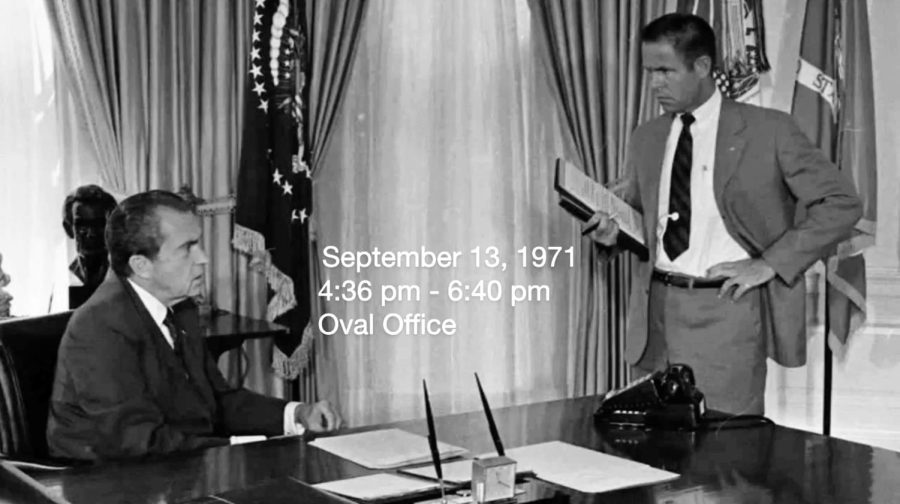 Former President Richard Nixon and his Chief of Staff, H.R. Haldeman, in the Oval Office. 