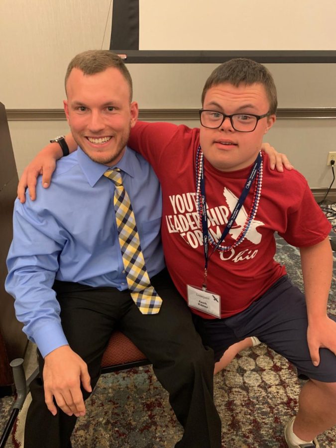 My buddy Zach Kibler and I during the first night of the Ohio Youth Leadership Forum. Zach loves the Cleveland Browns, so he gave me some friendly trash talk after the speech!