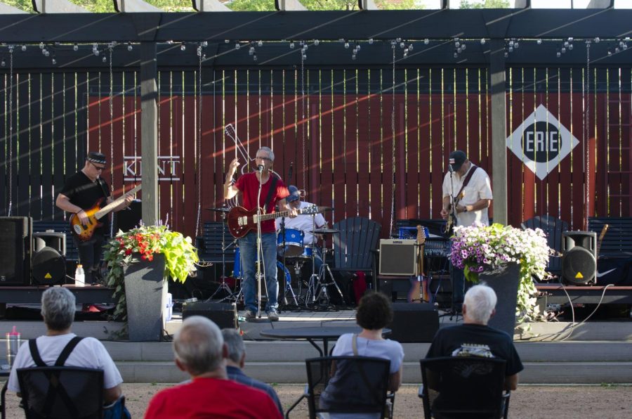 The Greasy Boys play on the Dan Smith Park Stage during the Kent Blues Fest in downtown Kent on July 12, 2019.