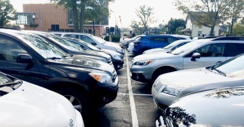 Cars fill the parking lot at Rockwell Hall on September 9th, 2019. 