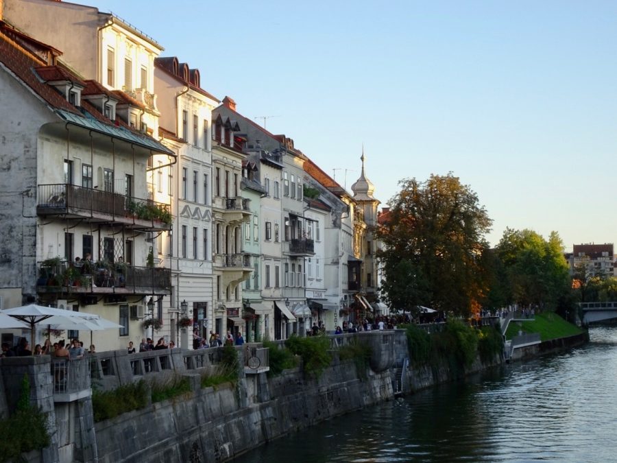 Ljubljana Old Town in Slovenia. 