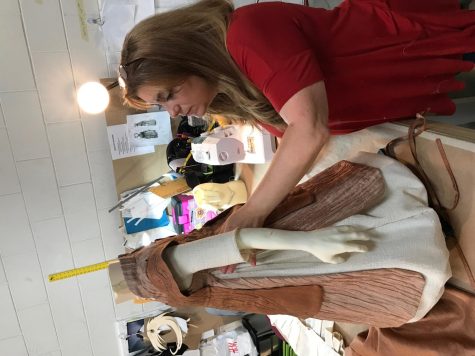 Bauer draping the dresses for Netflixs The Dark Crystal.