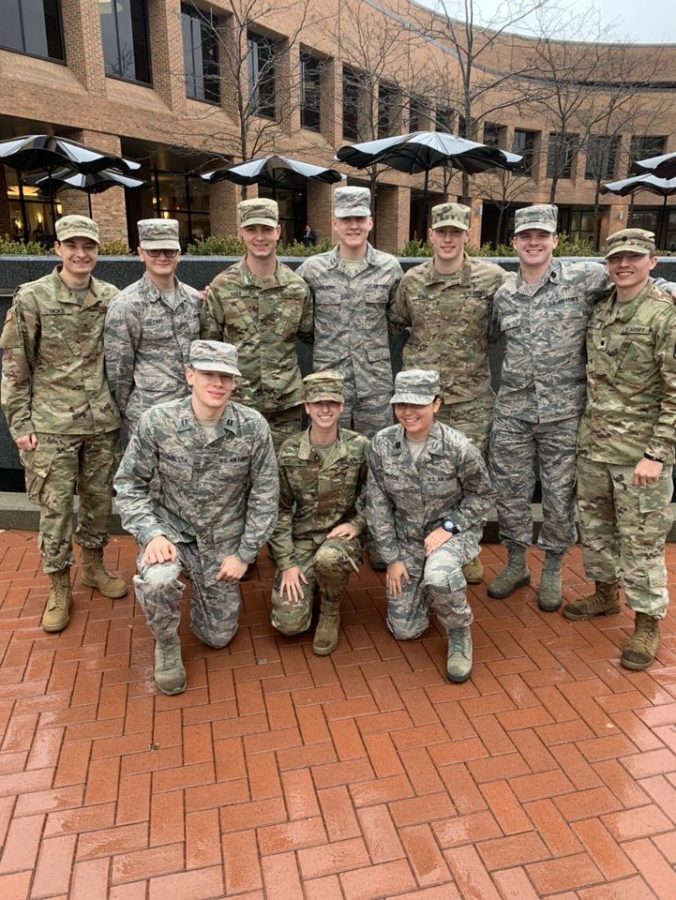 Kent State ROTC Army and Air Force members celebrate Veterans Day, Nov. 7 2019.