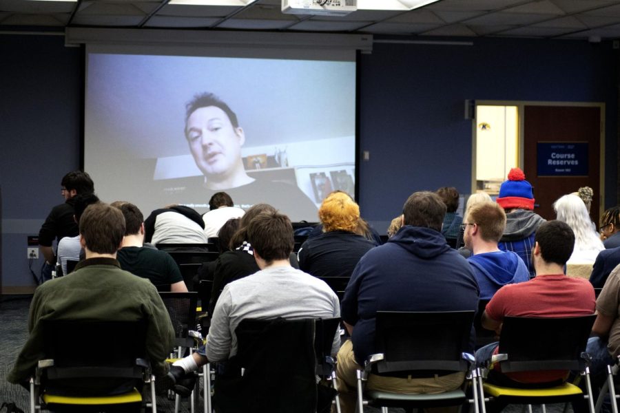 Students participating in the 12 annual Global Game Jam watch a video about what the event intails on Jan. 31, 2020. Students were reminded to have fun, sleep, and take breaks in the video.
