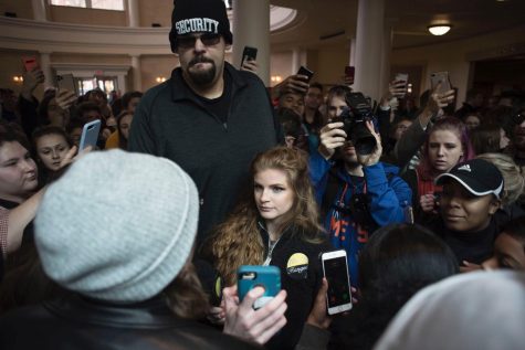 Conservative media personality Kaitlin Bennett didnt announce she was visiting Ohio University. But hundreds of students showed up to protest her appearance.