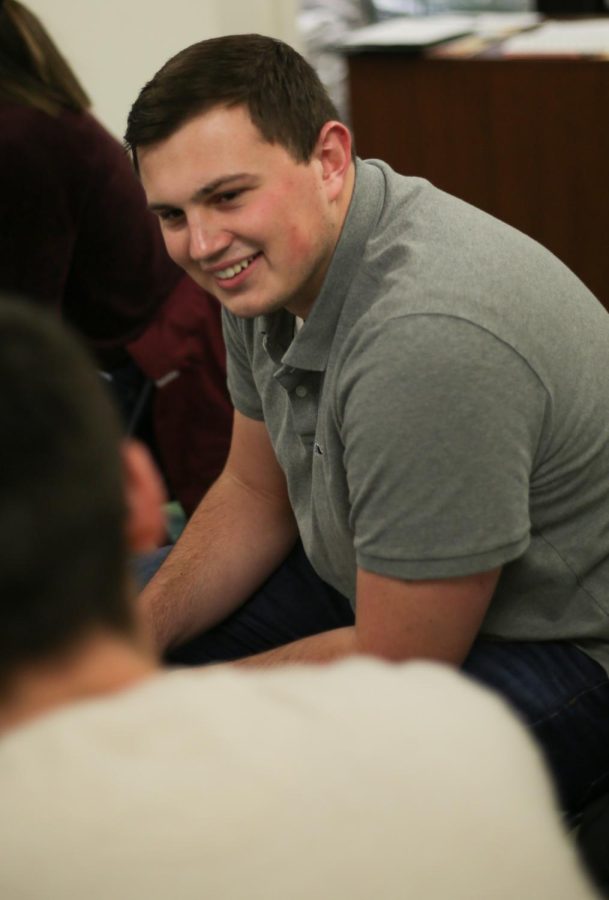Republican representative and senior business management major Seth Koellner participates in a discussion about immigration at the Kent State Student Center on Feb. 10, 2020. Koellner is the president of the Kent State College Republicans. 