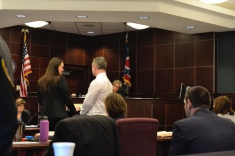 Alleged sorority stalker Steven Franzreb appears in front of Portage County Common Pleas Judge Becky Doherty for a pretrial hearing on Tuesday. 