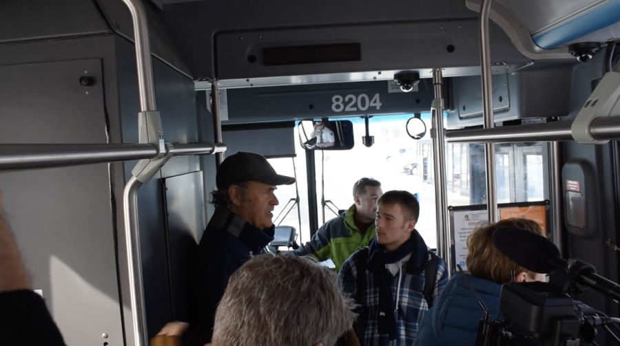 Kent State President Todd Diacon rides PARTA buses