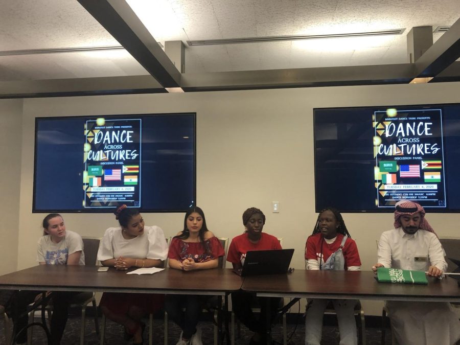 Panel discussion featuring representatives from multiple cultural dance organizations on campus. 