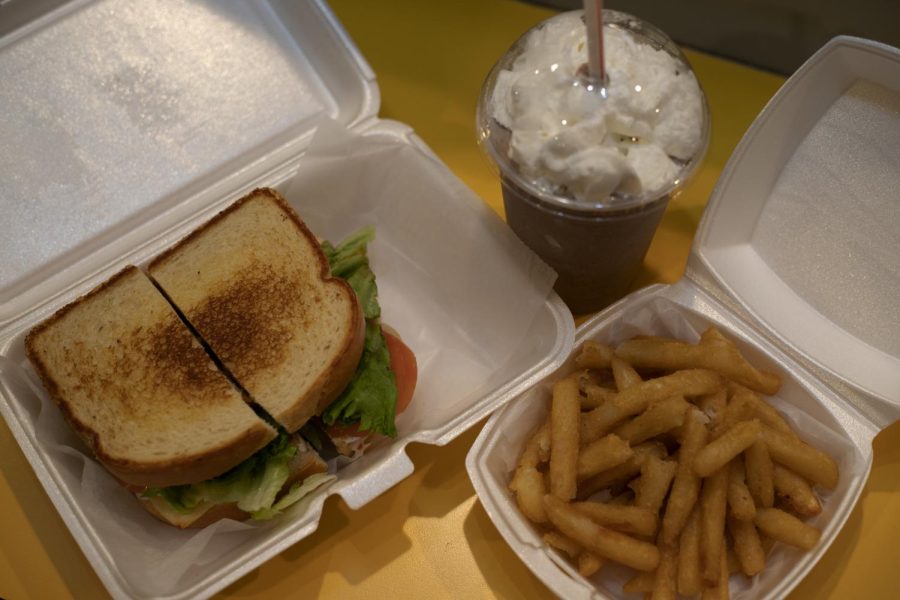 Twisted Meltz, located at 164 E. Main Street, was voted the second-best sandwich shop in Kent in the annual Best of Kent competition. Pictured above is a Paul Warfield sandwich, a Scouts Honor Mint milkshake and a side of fries. 