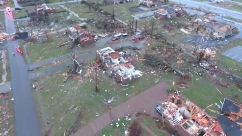 Aerial footage shows home damage in Tennessees Mt. Juliet area on March 3, 2020.