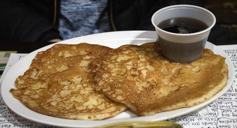 Apple cinnamon pancakes, offered at Mikes Place, located at 1700 S. Water Street. Mikes Place won four awards.