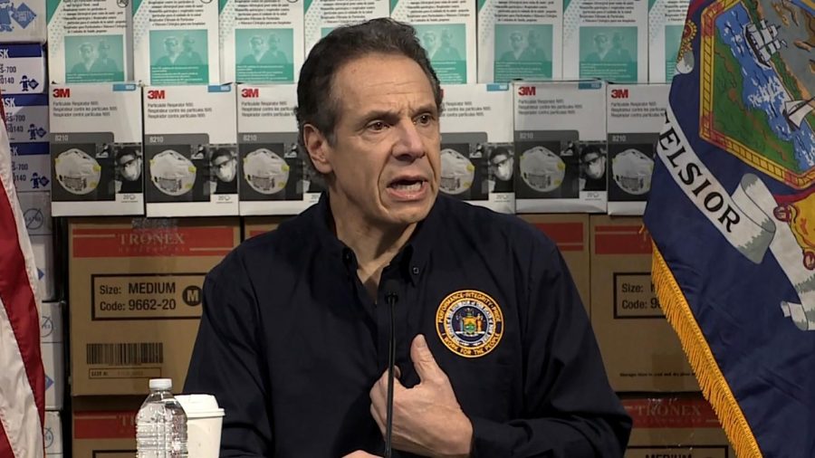 Governor Andrew M. Cuomo held a press briefing Tuesday, March 24, 2020, at the Jacob K. Javits Convention Center in New York City.