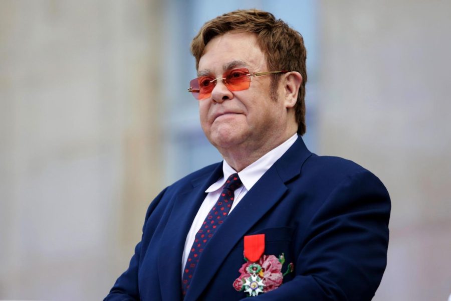 British+singer-songwriter+Elton+John%2C+seen+addressing+a+crowd+in+the+courtyard+of+the+Elysee+Palace+in+Paris%2C+on+June+21%2C+2019%2C+will+host+a+benefit+concert+on+Fox+on+March+29.
