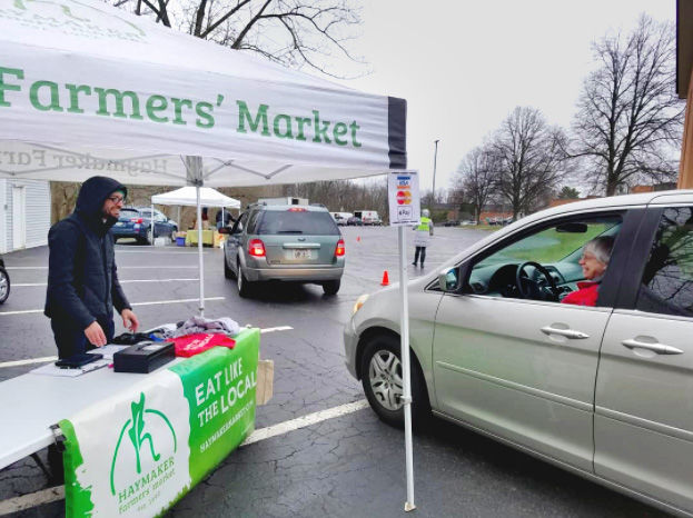 The Haymaker Farmers’ Market in Kent has transitioned into a drive-thru. 