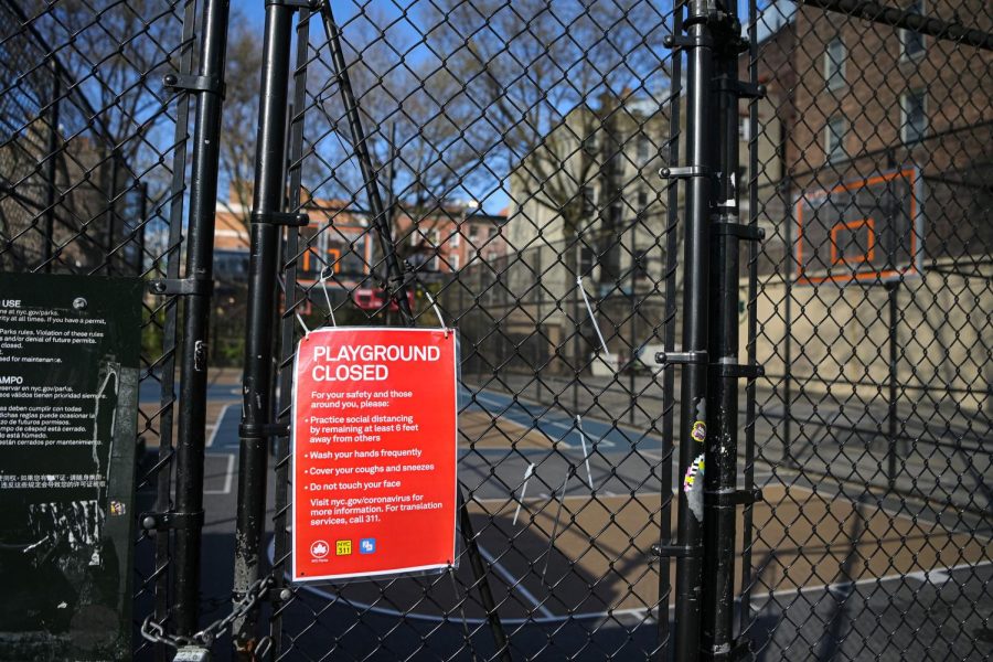 A+closed+playground+in+the+West+Village+in+New+York+on+April+8.+Figures+provided+to+CNN+from+states+across+the+country+show+considerable+drops+in+child+abuse+reports+as+social+distancing+measures+have+kept+people+home+and+kids+out+of+sight.