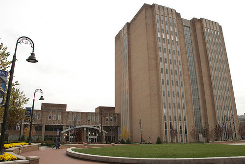 Kent State University Library on Kent campus. 