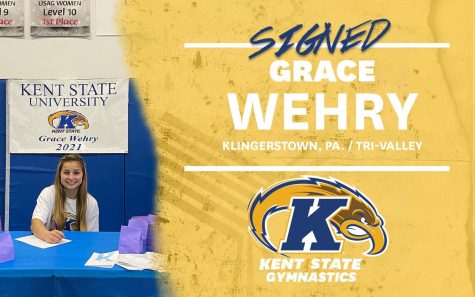Grace Wehry was the first signee for Kent State Gymnastics. She is from Tri-Valley High School in Pennsylvania. Nov. 12, 2020.