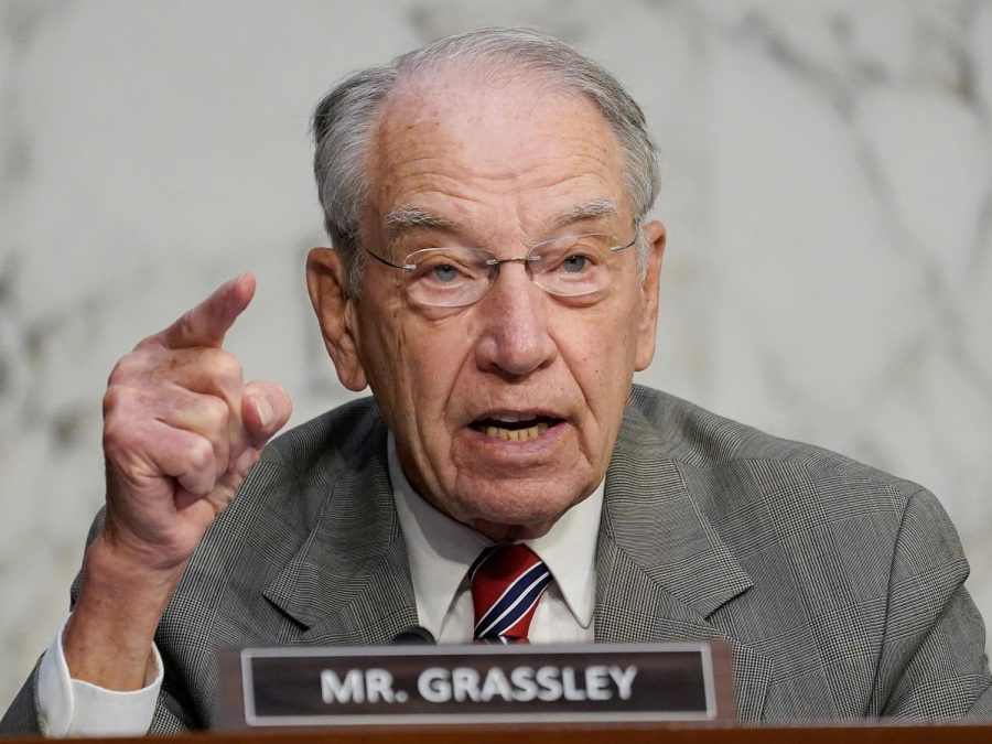 Sen. Chuck Grassley (R-IA) speaks during the second day of Judge Amy Coney Barrett's Senate confirmation hearing on October 13, 2020, on Capitol Hill in Washington, DC.
