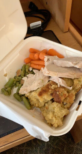 An example of a meal given to students in quarantine. Courtesy of Ben Vrobel. 