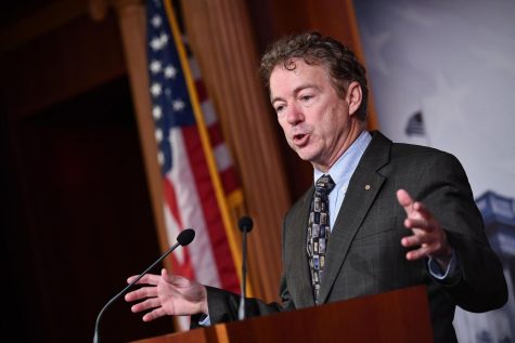Senator Rand Paul, seen here on Capitol Hill January 30, 2020, in Washington, DC, will force a test vote to gauge the Republican support for Trump impeachment trial.