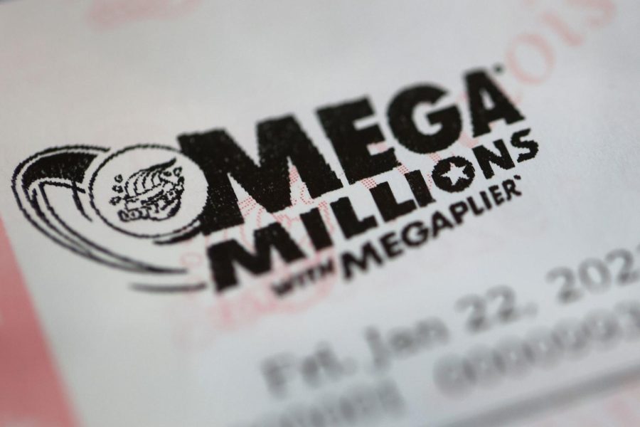 CHICAGO, ILLINOIS - JANUARY 22: Mega Millions lottery tickets are sold at a 7-Eleven store in the Loop on January 22, 2021 in Chicago, Illinois. The jackpot in the drawing has climbed to $970 million, the third highest in the games history. (Photo Illustration by Scott Olson/Getty Images)