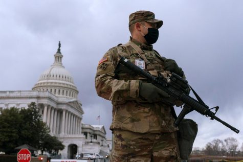Security being prepared during inauguration day at the United States Capitol in Washington, DC