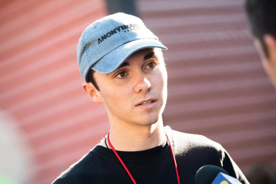 LOS ANGELES, CA - JULY 20: Parkland shooting survivor and activist David Hogg attends 'Women's March Los Angeles hosts March For Our Lives LA: Road to Change & the Parkland survivors & activists' at St. Elmo's Village on July 20, 2018 in Los Angeles, California. (Photo by Emma McIntyre/Getty Images)