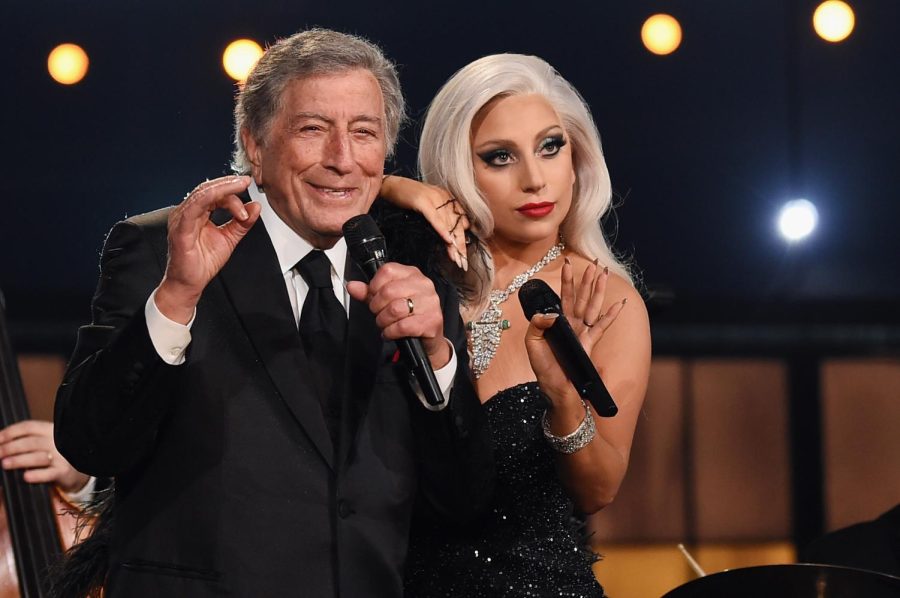 Tony+Bennett+and+Lady+Gaga+at+the+Grammy+Awards+in+2015