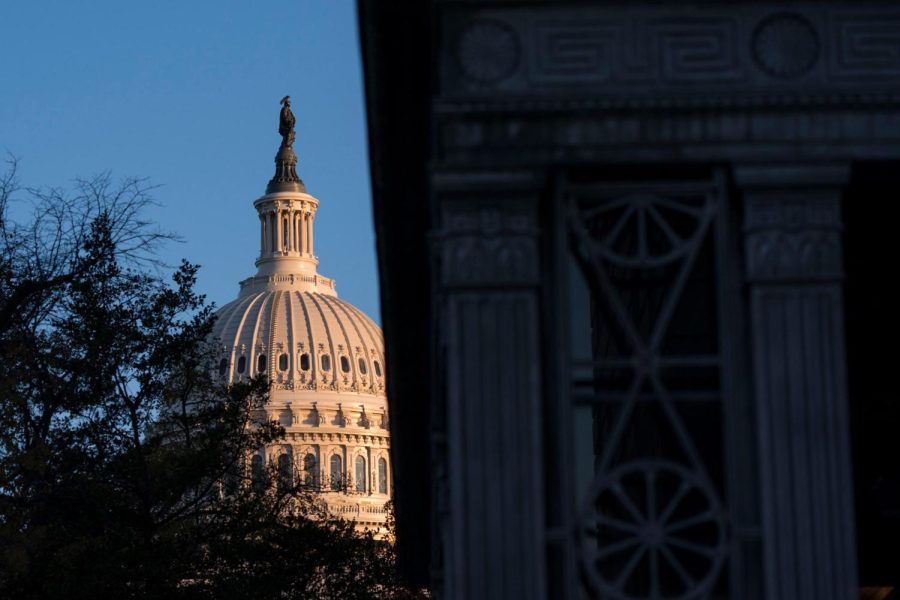 WASHINGTON, DC - NOVEMBER 13: The Capitol dome is seen early Wednesday morning before Amb. William Taylor And Deputy Assistant Secretary Of State George Kent testify at the first public impeachment hearing before the House Intelligence Committee on Capitol Hill November 13, 2019 in Washington, DC. In the first public impeachment hearings in more than two decades, House Democrats are trying to build a case that President Donald Trump committed extortion, bribery or coercion by trying to enlist Ukraine to investigate his political rival in exchange for military aide and a White House meeting that Ukraine President Volodymyr Zelensky sought with Trump. (Photo by Sarah Silbiger/Getty Images)