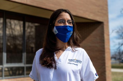 Senior nursing major Aniara Callipo has worked with COVID-19 patients as a patient care nursing assistant during the span of the pandemic. She graduates in August and is ready to jump in as a nurse.