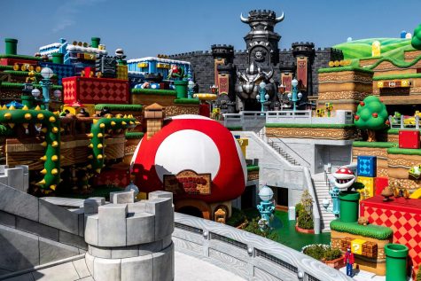 This picture taken on March 17, 2021, shows a general view of the Super Nintendo World during a media preview at Universal Studios Japan in Osaka. (Photo by Philip FONG / AFP) (Photo by PHILIP FONG/AFP via Getty Images)