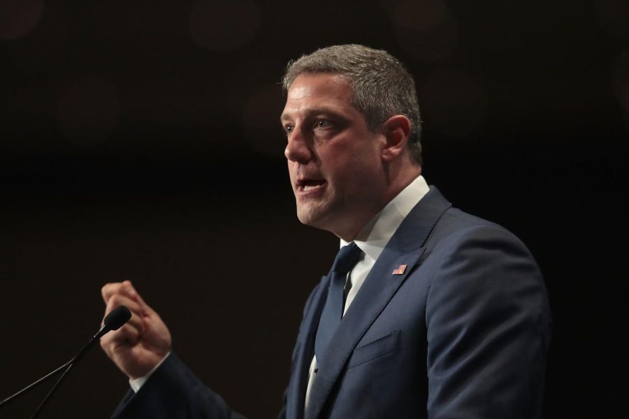 Democratic presidential candidate and Ohio congressman Tim Ryan speaks at the Iowa Democratic Partys Hall of Fame Dinner on June 9, 2019 in Cedar Rapids, Iowa. Nearly all of the 23 Democratic candidates running for president were campaigning in Iowa this weekend. President Donald Trump has two events scheduled in the state on Tuesday. 