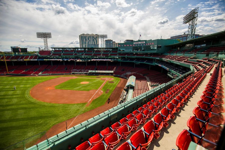 BOSTON, MA - SEPTEMBER 20: A general view of the stadium before the game between the New York Yankees and the Boston Red Sox at Fenway Park on Sunday, September 20, 2020 in Boston, Massachusetts. (Photo by Adam Glanzman/MLB Photos via Getty Images)
