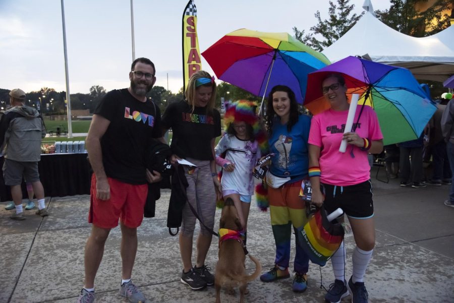 The Kirkbid family attends the sixth annual Rainbow Run on Oct. 8, 2021.