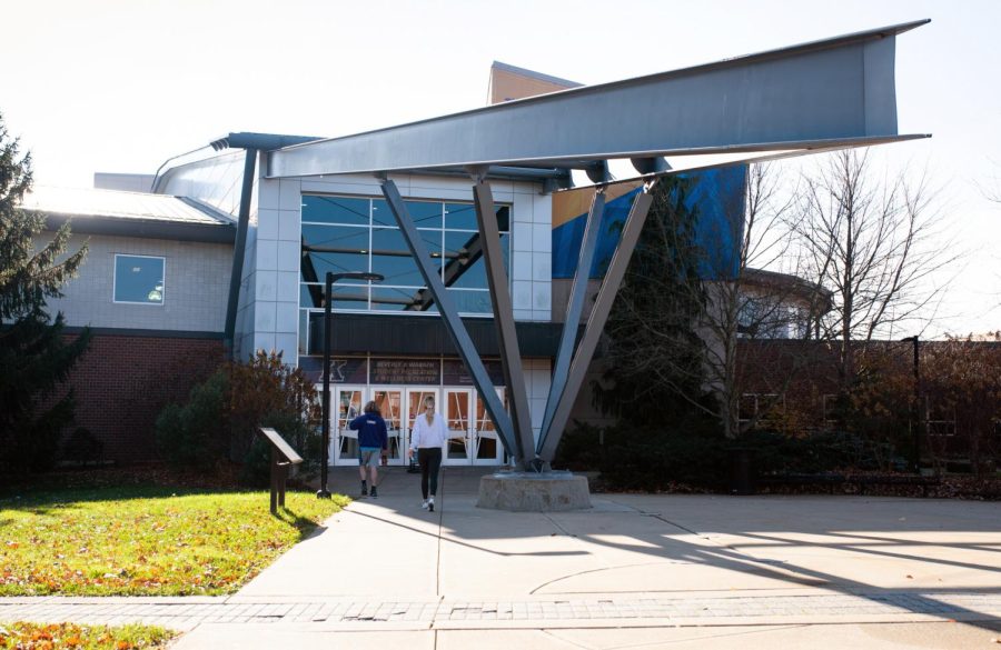 Outside of the Beverly J. Warren Student Recreation and Wellness Center located at 1550 Ted Boyd Drive in Kent, Ohio. (The Kent Stater file)