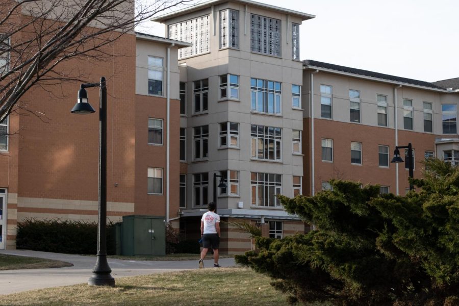 Centennial Court B, a dorm building on Kent campus. Sophomores will have the option to cancel their housing contracts and pursue other accommodations for fall 2023.