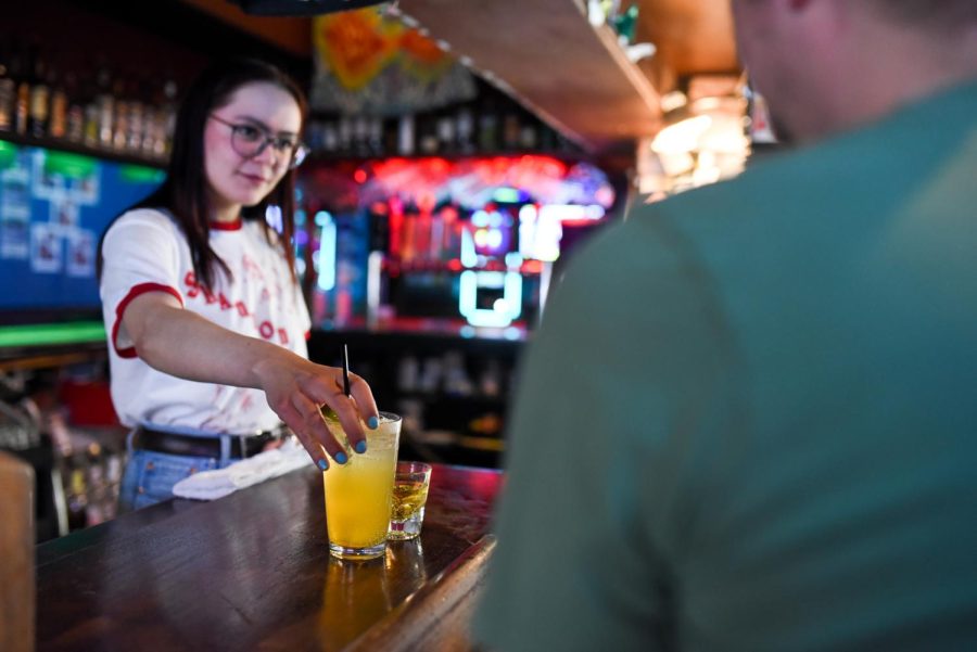 Savannah Ramsey has been working at Zephyr Pub on West Main Street in downtown Kent for two years.  
