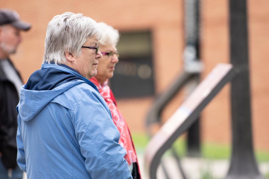 Becky Grischow visits Kent State to attend the May 4 Commemoration.