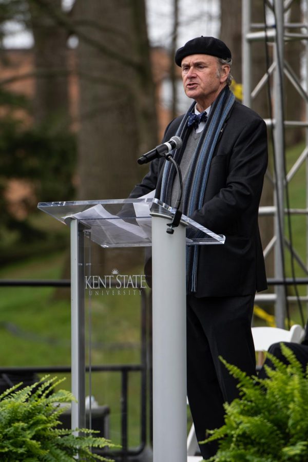 Kent State President Todd Diacon speaks during the May 4 Commemoration about why we at Kent State insist on remembering this day and its importance.