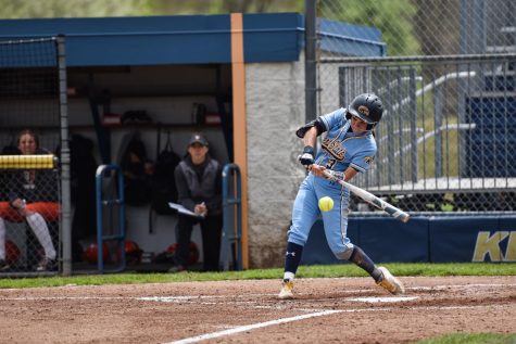 Kent State senior Sabrina Kerschner batts during the first game of the doubleheader on May 7th, 2022.