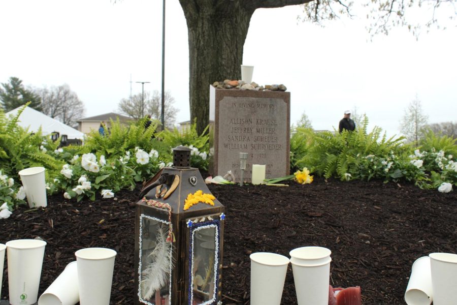 Picture from May 4, 2022 memorial commemorating the 52nd anniversary of the Kent State shooting.